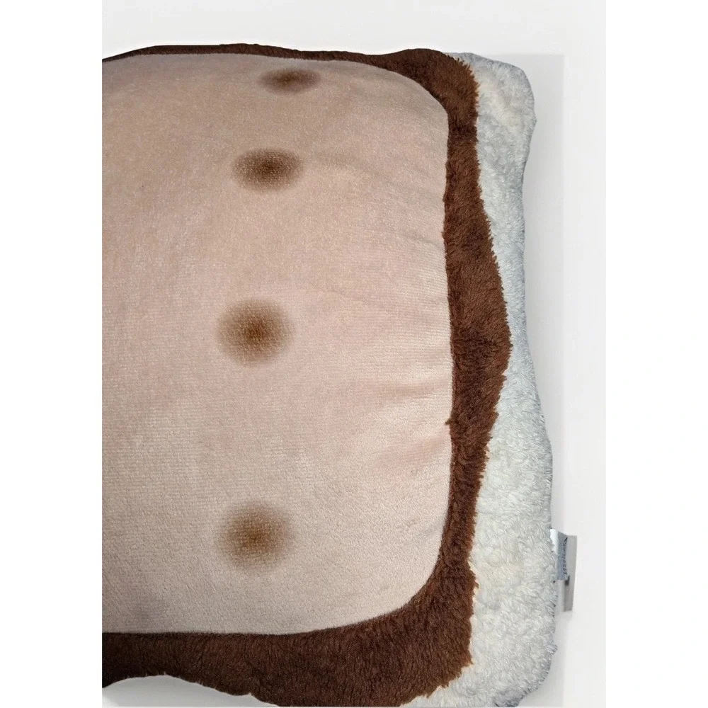 Aroma Home Graham Cracker Smores Microwaveable Heatable Plush Pillow Brown Tan